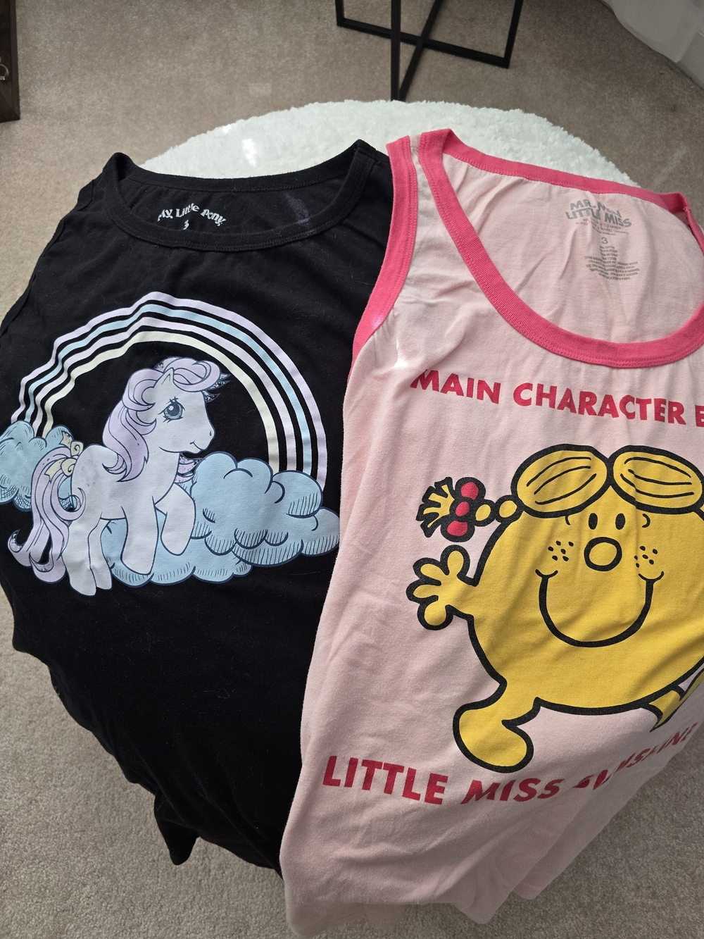 My Little Pony Black & Little Miss Sunshine Graphic Tank Tops